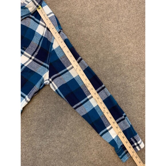 American Eagle Shirt Mens 2XL Heritage Flannel Blue Plaid Long Sleeve Button Up - Picture 5 of 8